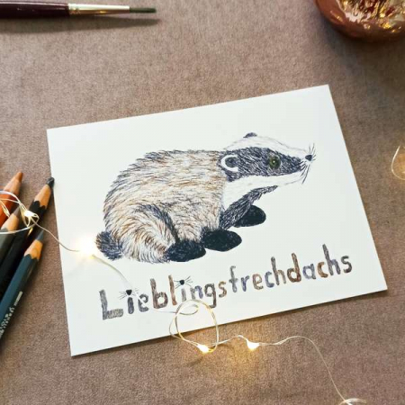 Karte Lieblingsfrechdachs