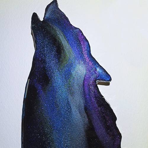 Northern Lights Art - Wolf Veli