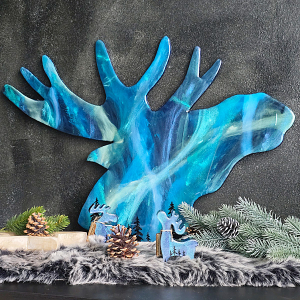 Polarlichter, Norwegen, Schweden, Finnland, Elch, Fjorde