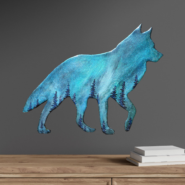 Pekka Original Kunstwerk - Pekka, Polarlicht, Nordlicht, Resinart, Hundekunst, Northernlights, Polarlichtbild, Arktis, Norwegen, Schweden, Finnland, Skandinavien